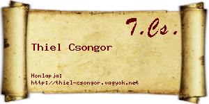 Thiel Csongor névjegykártya